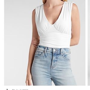 E*press Contour Vneck Bodysuit NWT